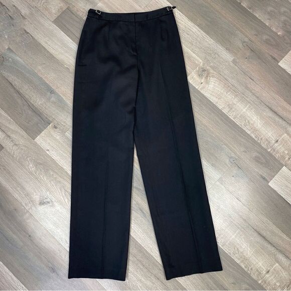 Ann Taylor Loft Straight Leg Dress Pants Black 2 - Picture 2 of 8